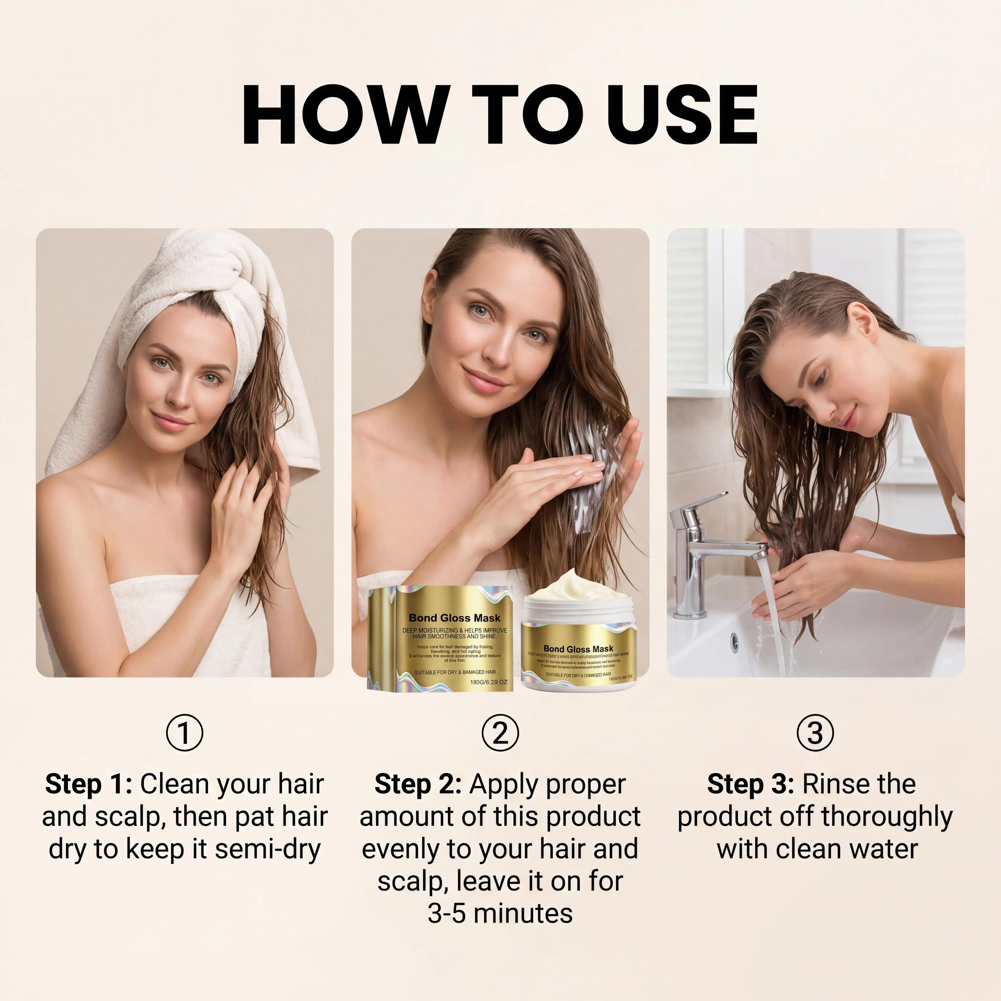 Bond Gloss Deep Conditioning Hair Mask – Keratin & Vitamin E Deep Conditioning Hair Mask Zpaxo