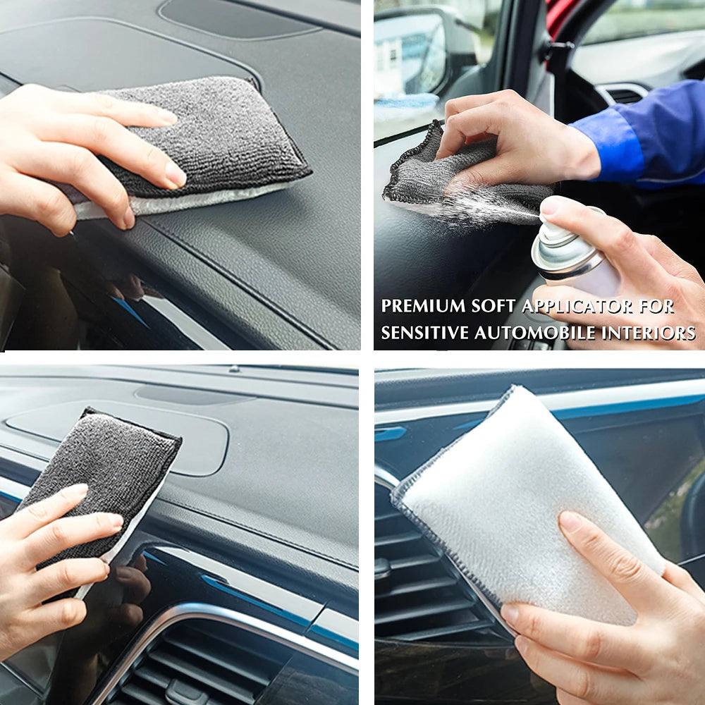 Double-Sided Microfiber Car Wax Sponge | Auto Detailing Set