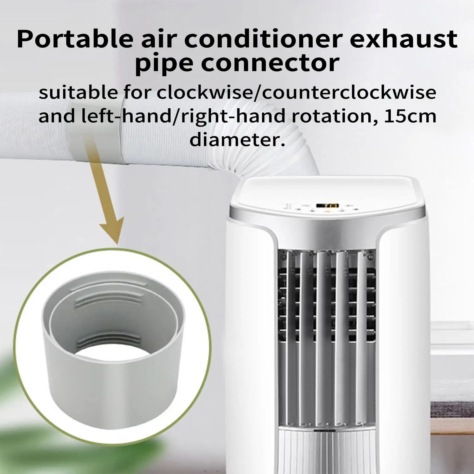 Portable Air Conditioner Exhaust Hose Coupler CW CCW Thread AC