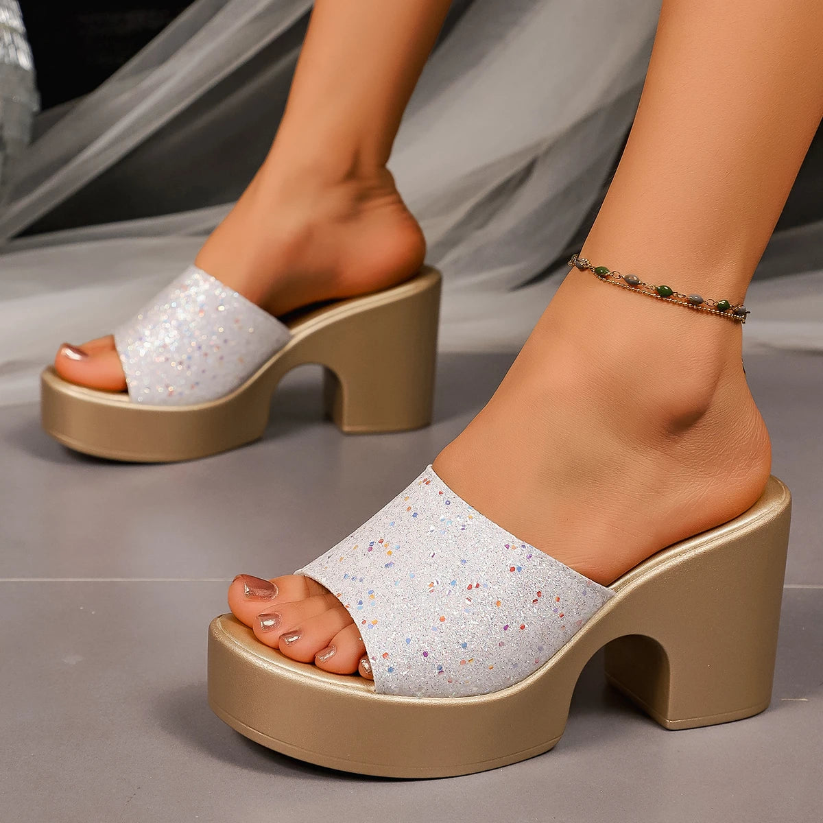 Women Sandals 2025 Luxury Thick Bottom Slippers Trend All-match Zpaxo
