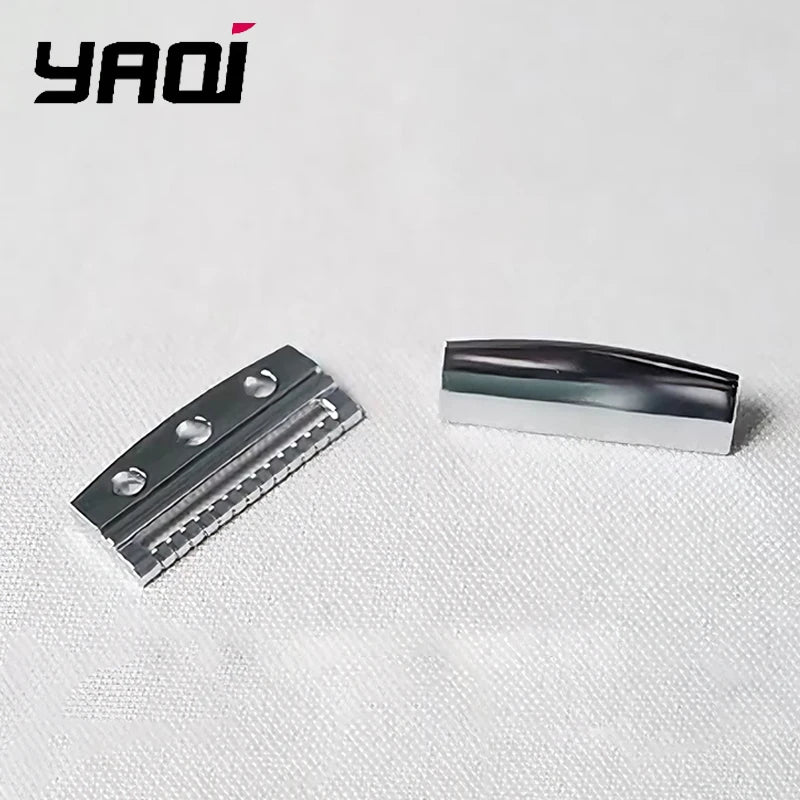 Yaqi Single Edge Safety Razor Head Chrome Color Lightweight Blade Gap 1.20mm for Smooth Shaving Zpaxo