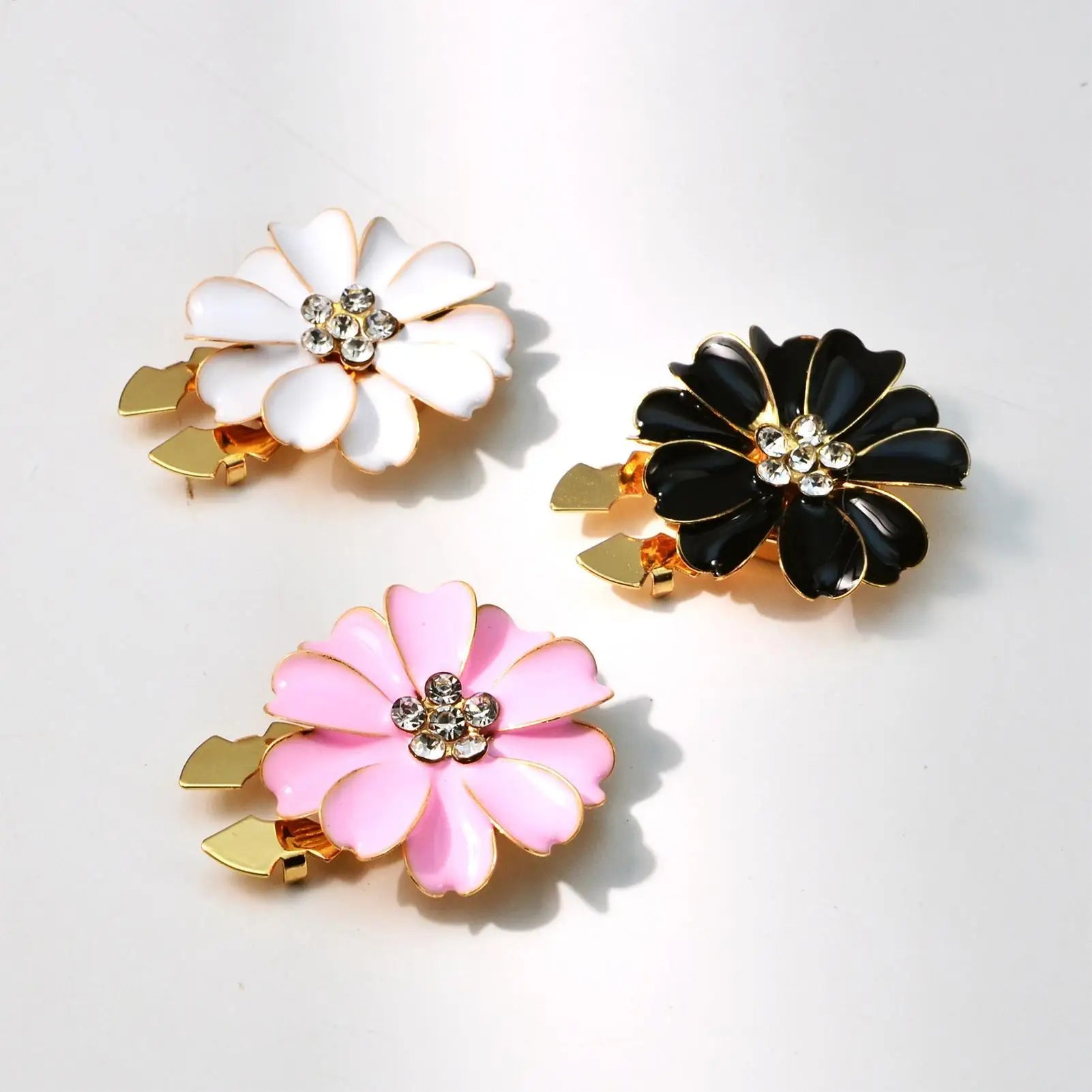 Rhinestone Flower Button Covers Decoration Jeans Dress Shirt Clothing