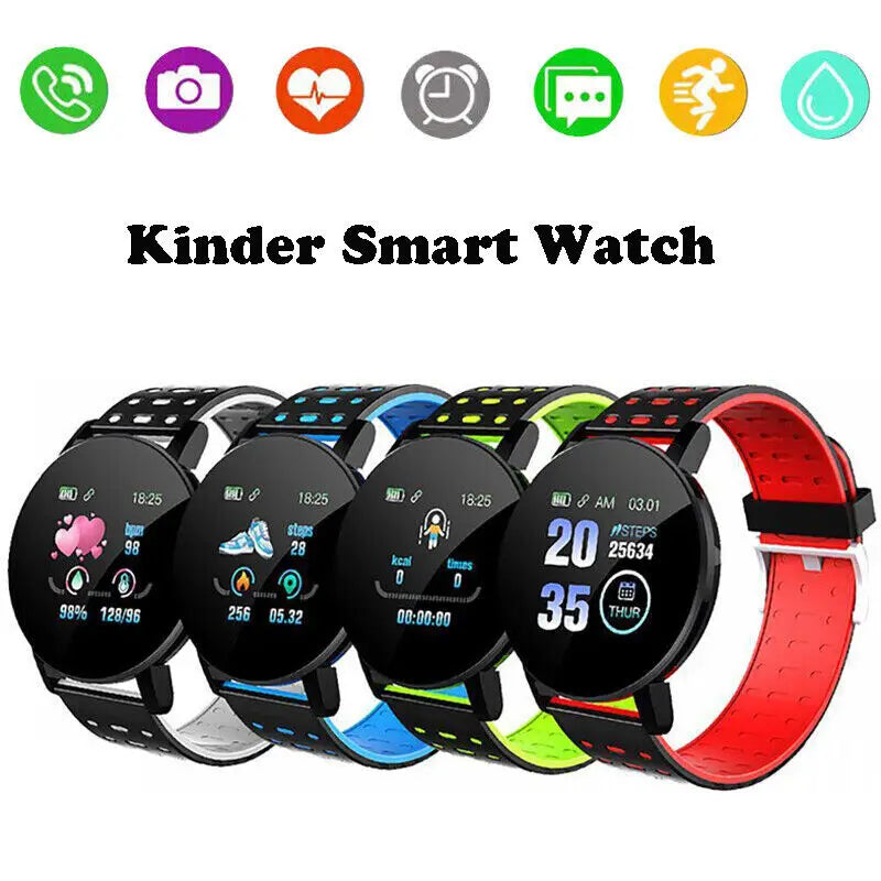 Bluetooth 4 0 Led Digital Waterproof Smart Watch Children's Heart