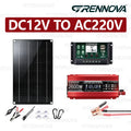 2600W PSW Off-Grid Solar Kit 60W Panel MPPT Controller Power Pure Sine 12V To 110V/220V Inverter For Pumps/Compressors/Medical Zpaxo 220V Kit