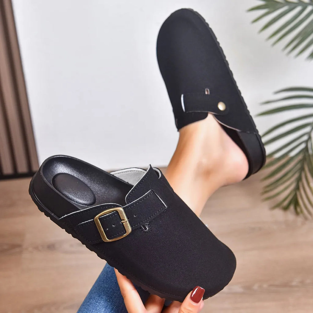2025 New Women Closed Toe Flat Slippers Cork Platform Shoes for Women Trend Outdoor Sandals Casual Clogs Slippers Slides Women Zpaxo