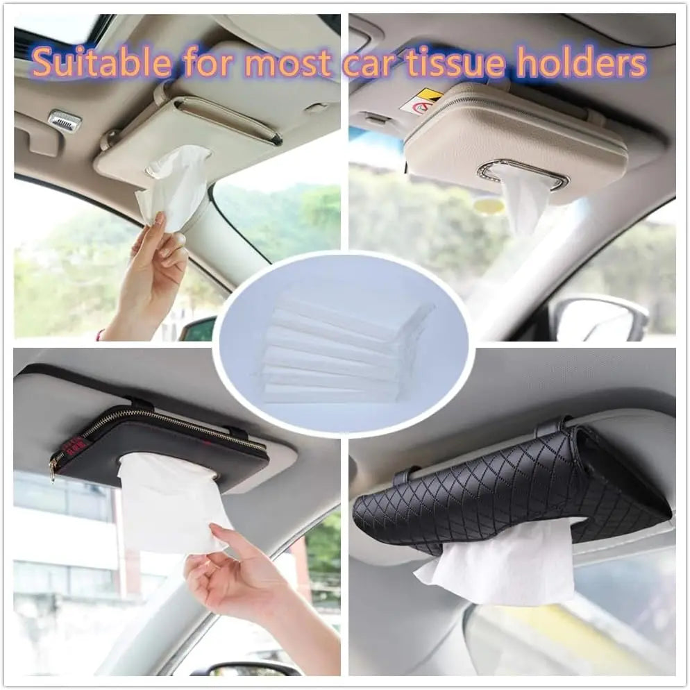 Car Tissue Refill Packs – 50 Sheets Soft Travel Facial Tissues