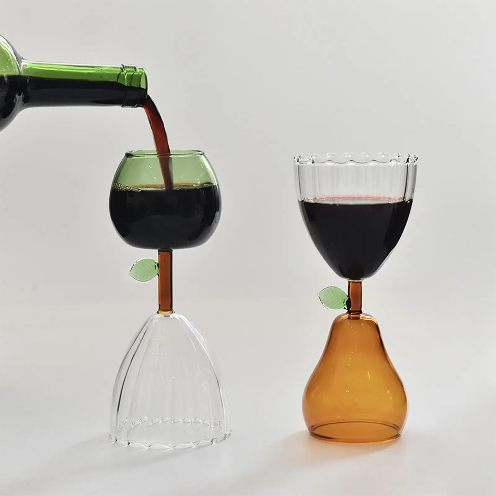 Cocktail Glasses Champagne Stem Cup Aesthetic Fruit Base Tall Kitchen