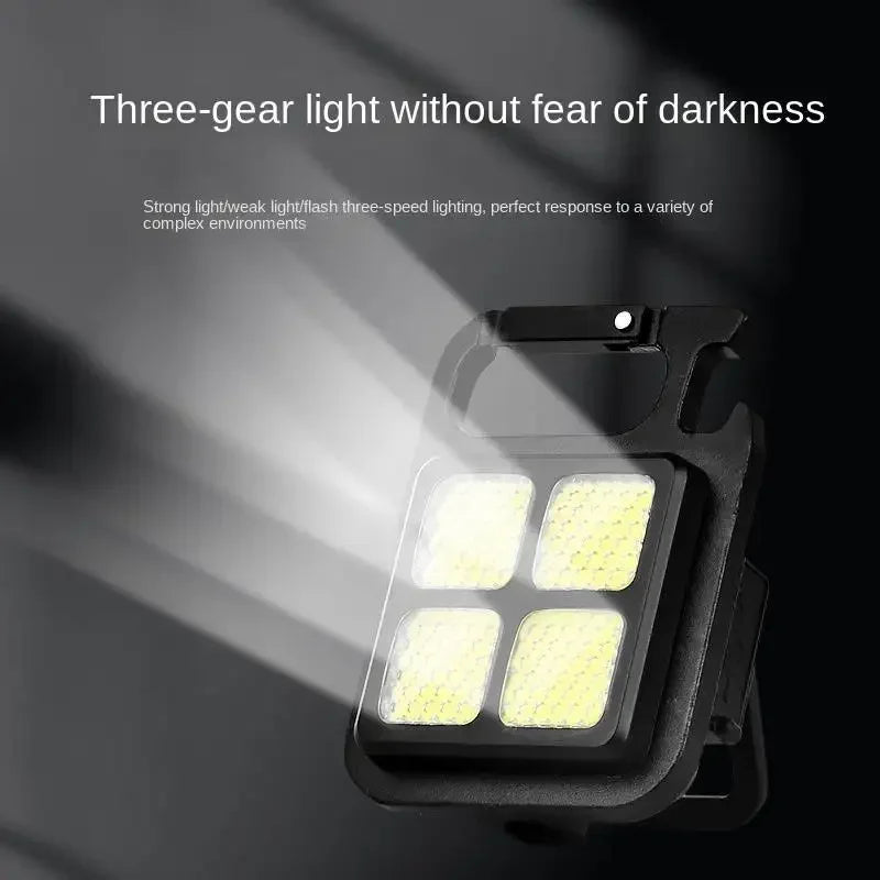 COB LED Flashlight – Portable Camping Lamp & USB Work Light