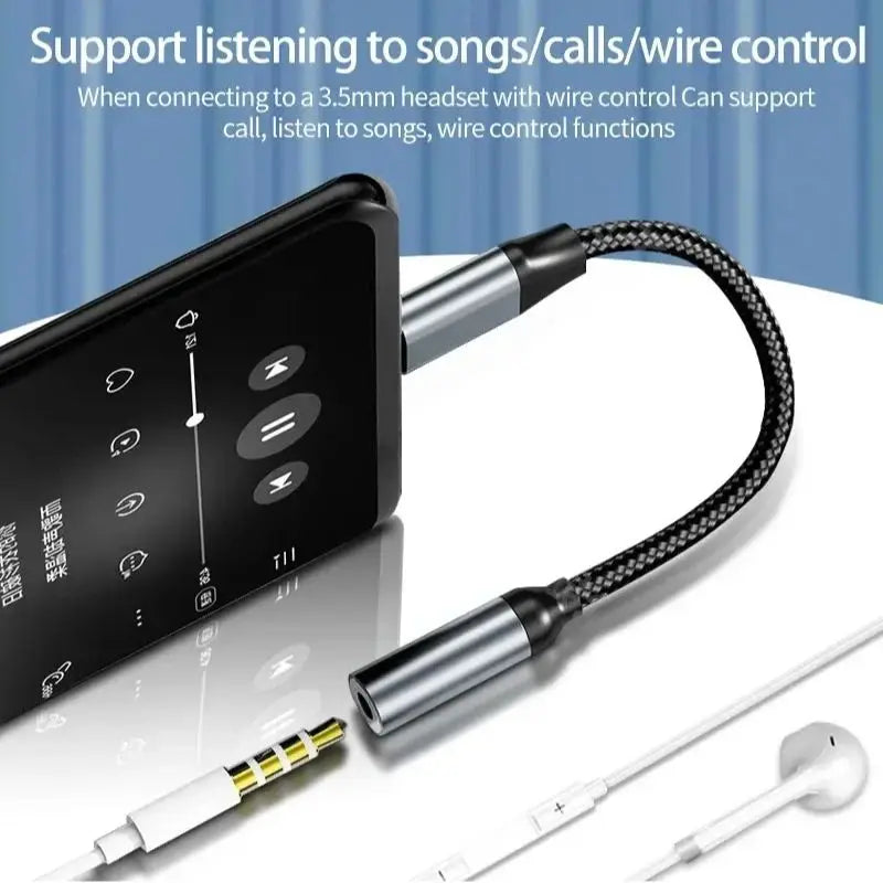 USB C Audio Adapter Female Headphone Cable Earphone Converter Iphone Zpaxo