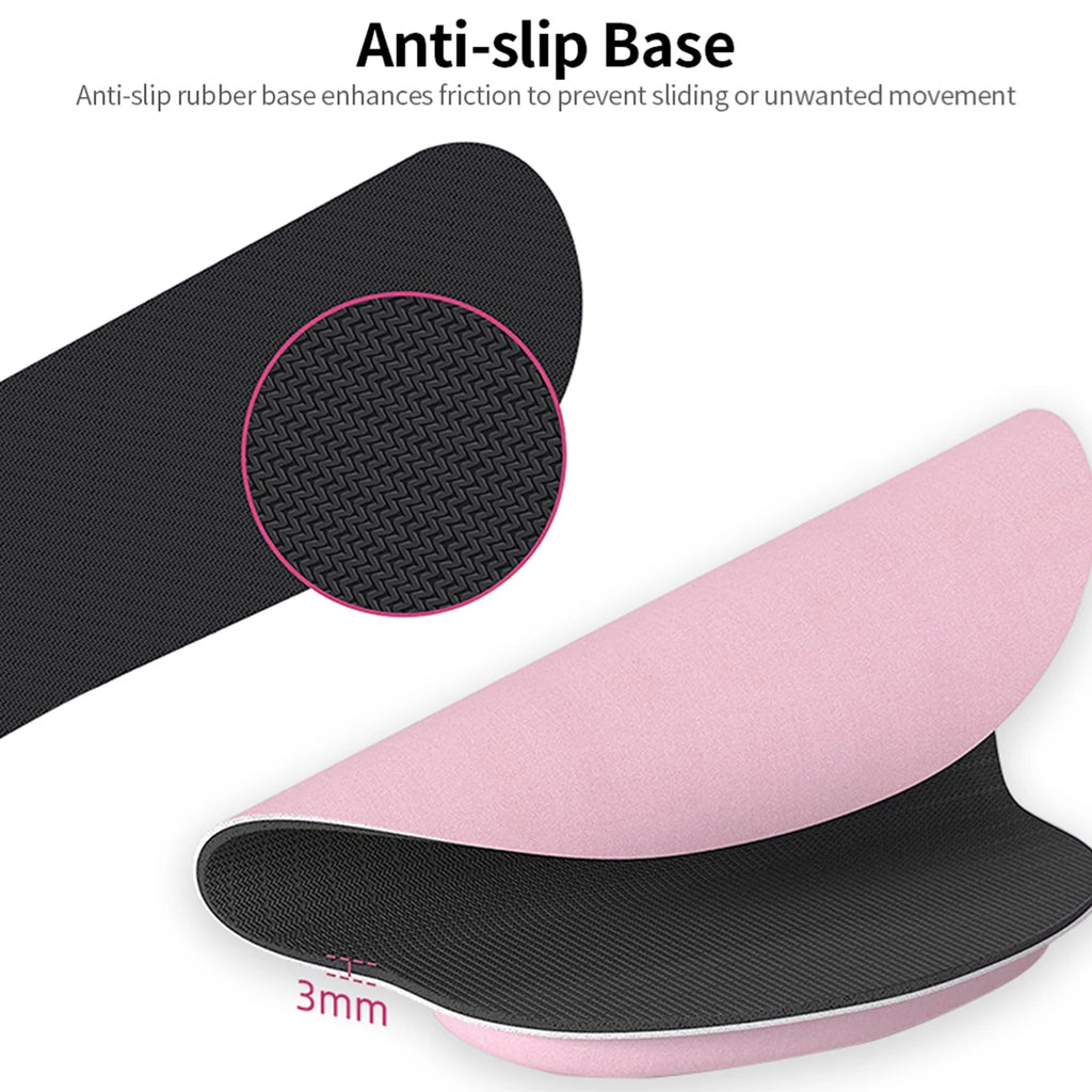 Ergonomic Memory Foam Wrist Support Set Keyboard Wrist Rest Mouse Wrist Rest Mouse Pad Set with Fabric Anti-slip Rubber Base Zpaxo