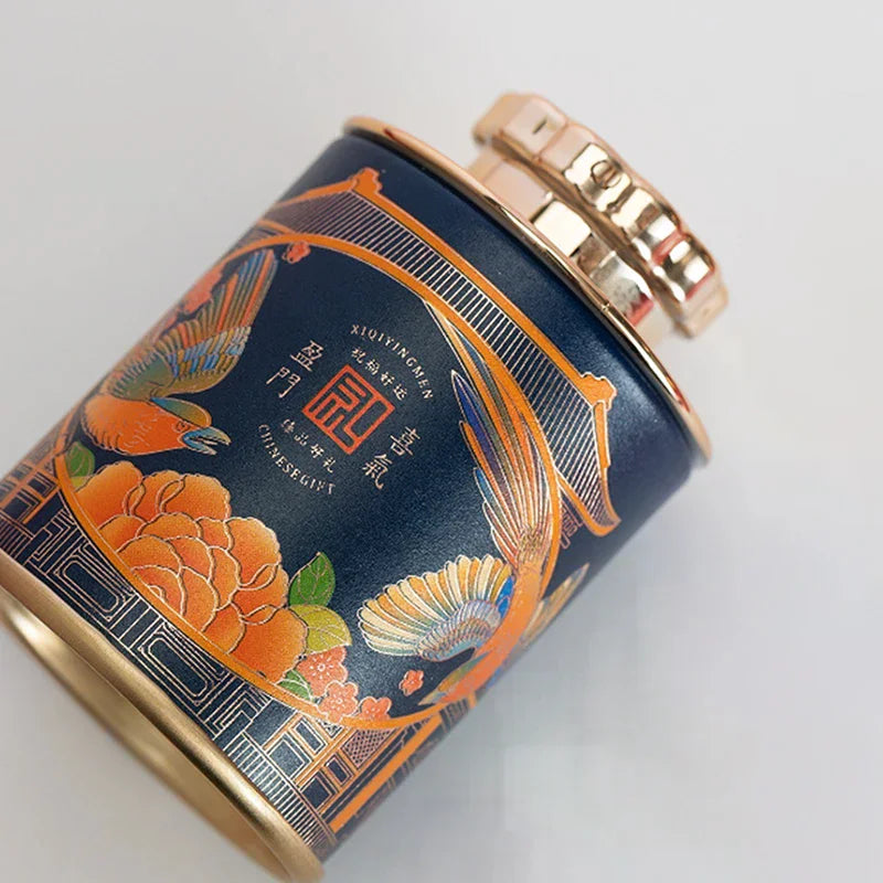 Household Green Black Tea Sealed Jar Portable Travel Small Tea Packaging Box NEW Mini Empty Tea Tin Can Paper Storage Can Zpaxo