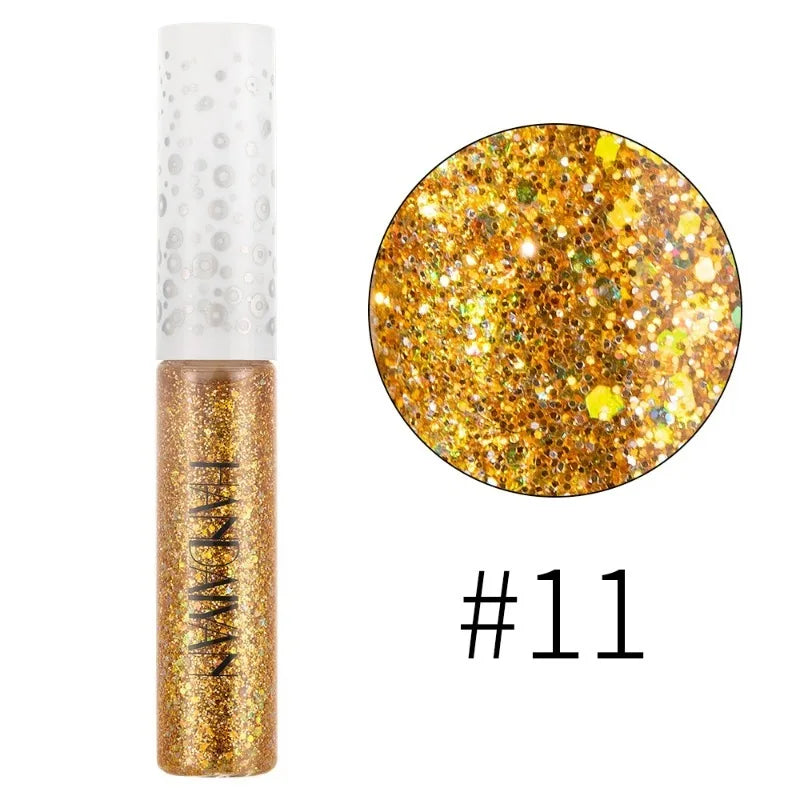 12 Liquid Glitter Eyeliner Pearl Shimmer Fashion Sequin Gel