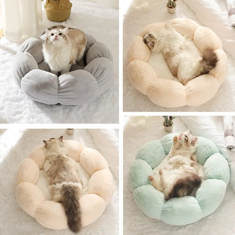 Comfortable Sleep Pet Bed Unique Flower-shaped Indoor Outdoor Use Dog