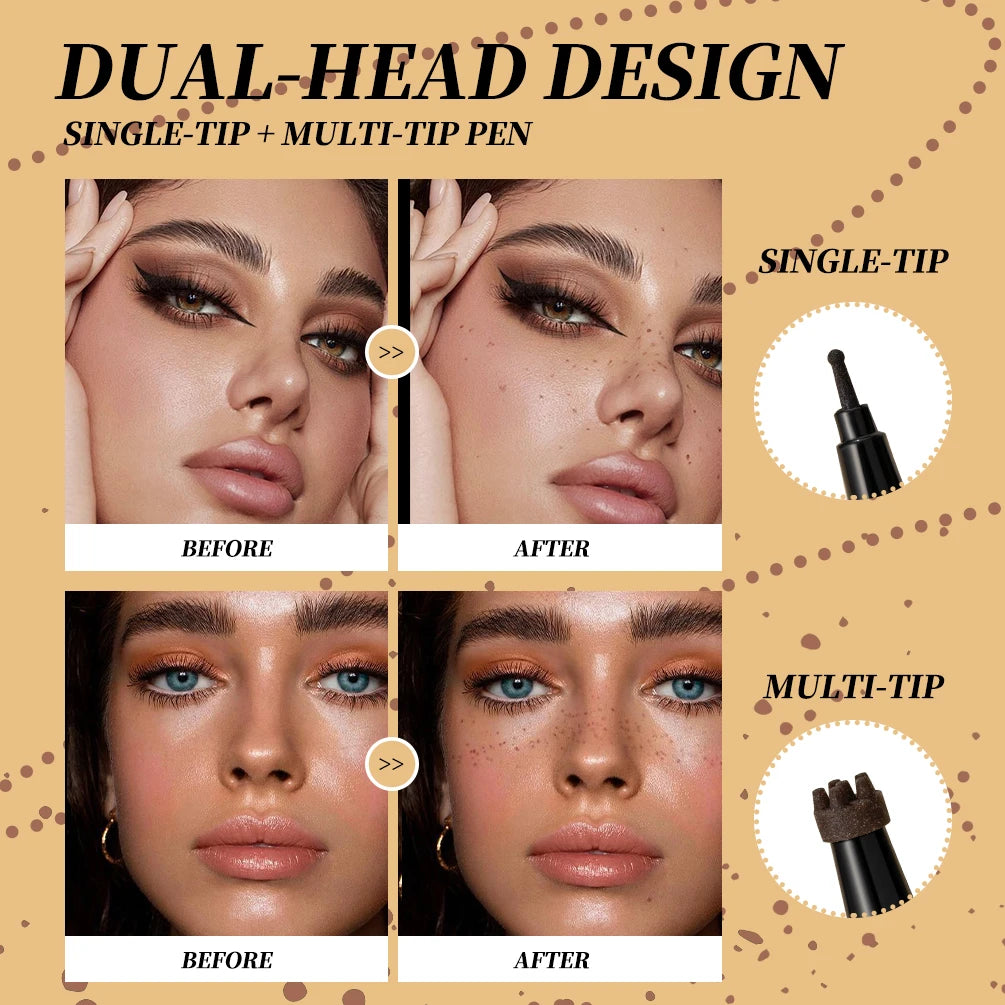 Dual Headed Freckle Pen Waterproof Sweat Proof Anti Smudging Quick