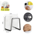 Kitchen Sponges Holder Stainless Steel Sink Sponges Drain Drying Rack Self Adhesive Storage Holder Hooks Bathroom Organizer Zpaxo sliver 1pcs