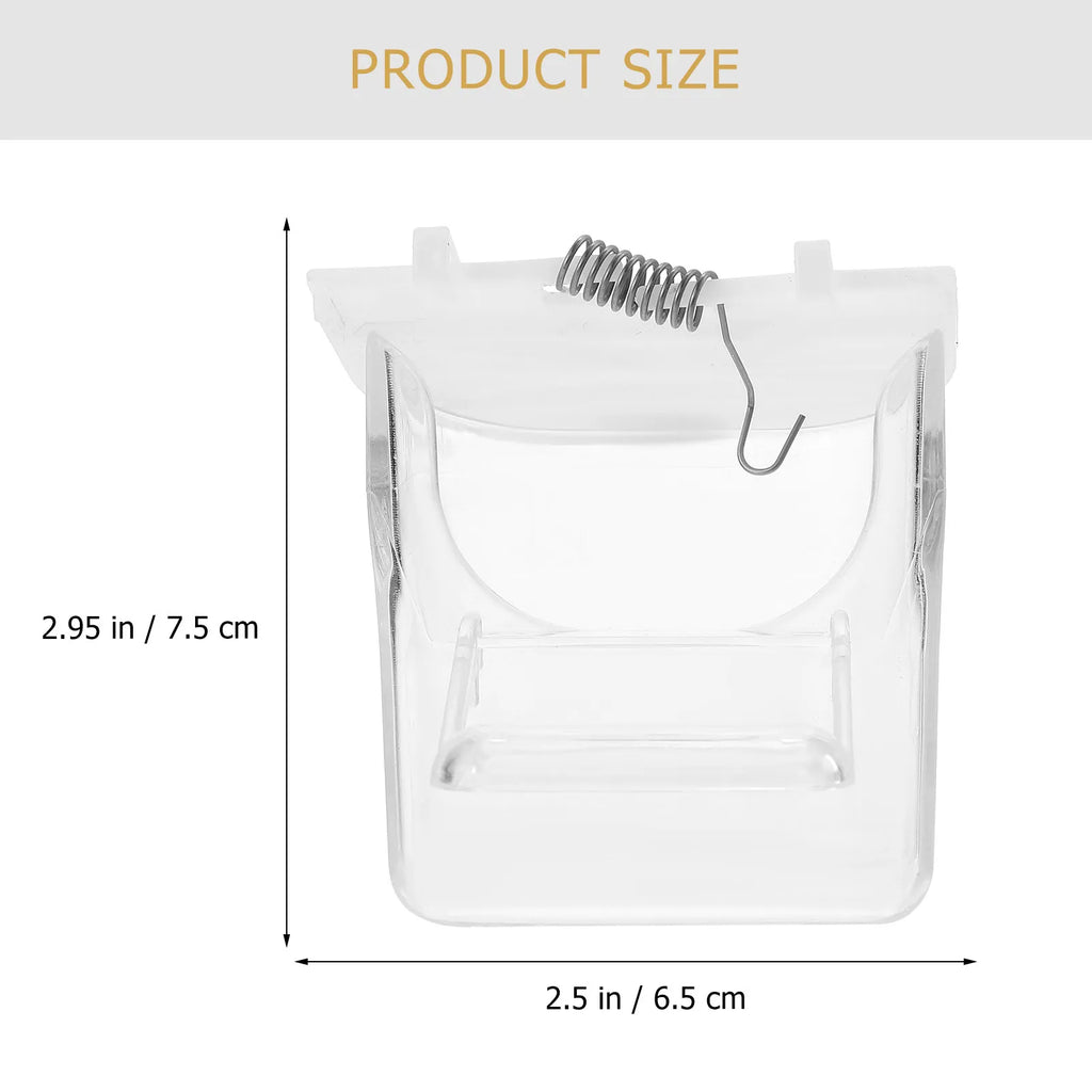 Bird Cage Feeder Hanging Parrot Food Container Safe Plastic Box