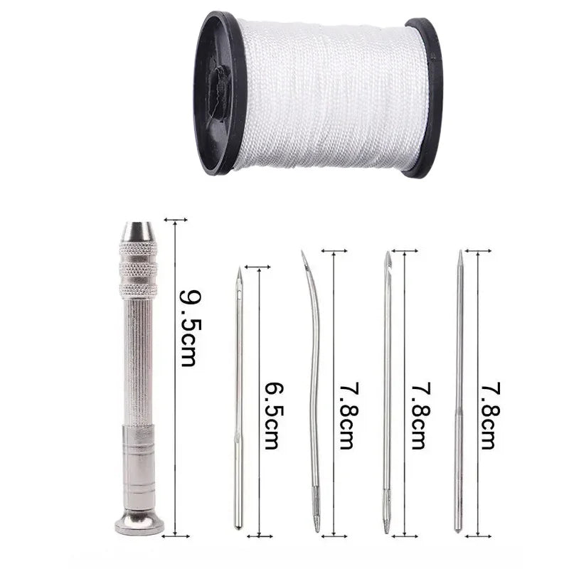 Tools Tool Sewing Machine Awl Set Repair Leather DIY Shoe Punching for Needle Multifunction Material Craft Kit Arts. Crafts Home Zpaxo 6 pcs White line
