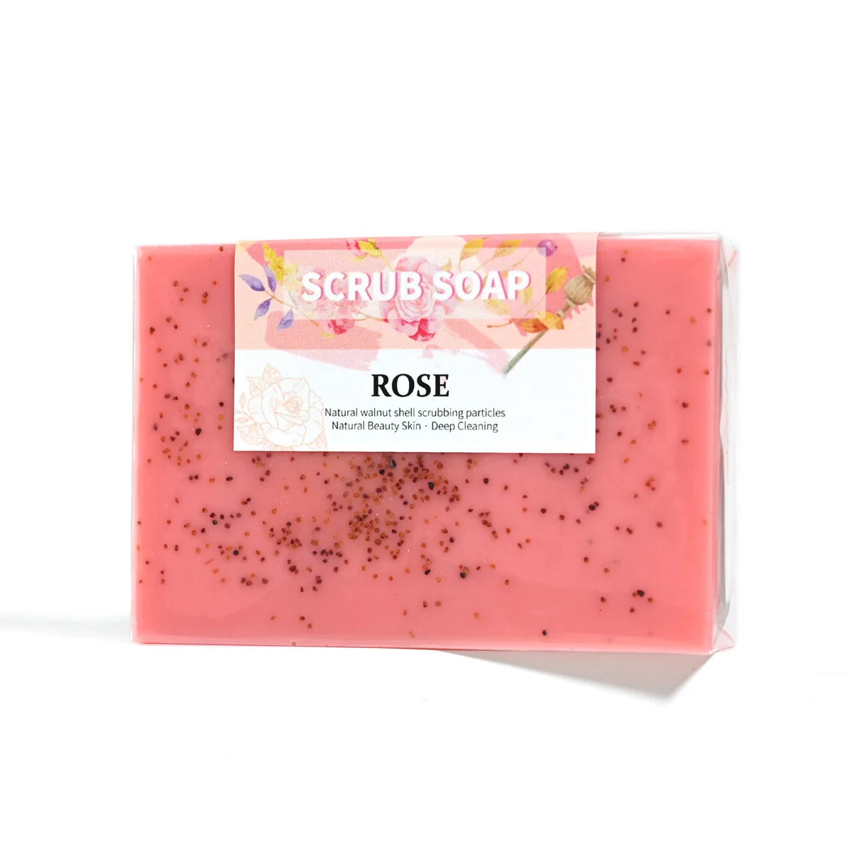 Rose Essential Oil Walnut Exfoliating Handmade Facial Soap 100g Exfoliating Face Soap Zpaxo