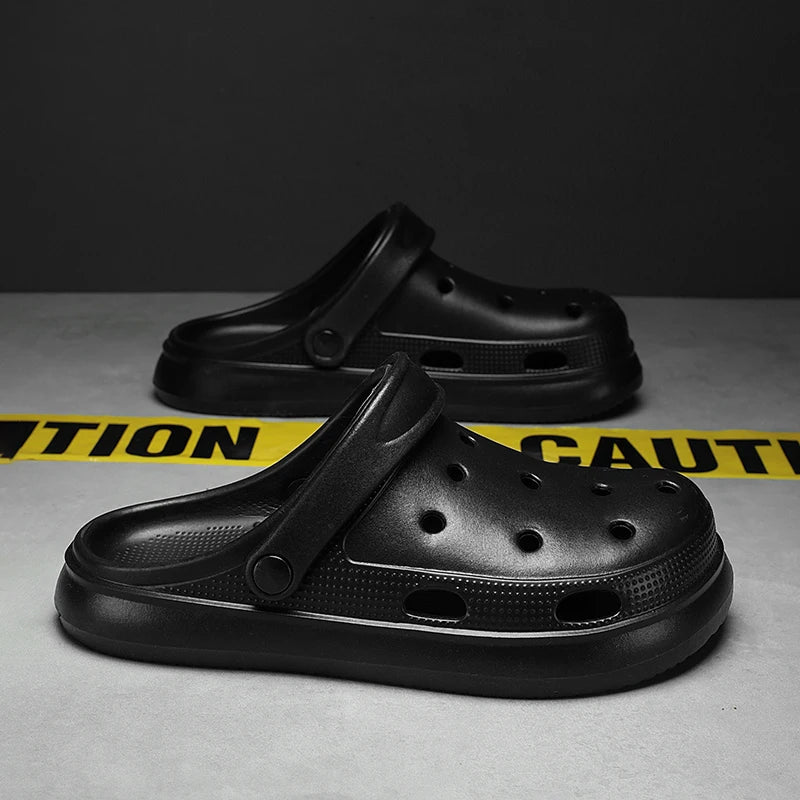 Men's Summer Hollow Out Closed Toe Non-slip Soft Sandals Unisex