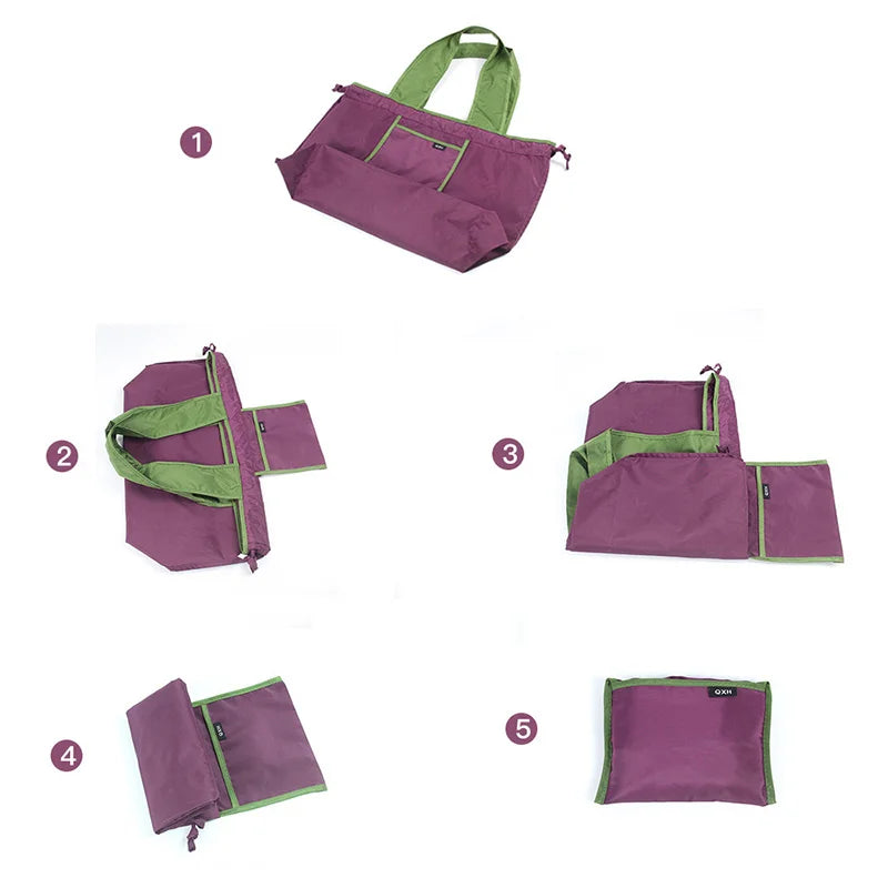 1-Pack Reusable Shopping Bag Large Capacity Foldable Drawstring
