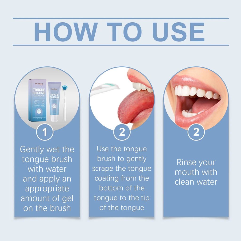 Tongue Cleaning Gel Set – Eliminate Bad Breath & Oral Bacteria Tongue Cleaning Kit Zpaxo