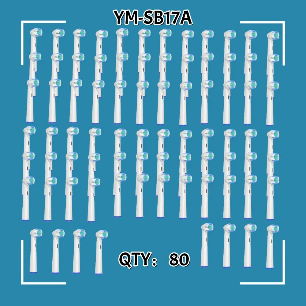 4 16 Electric Toothbrush Head Oral B Sensitive Replacement Brush Zpaxo YM-SB17A-80pcs