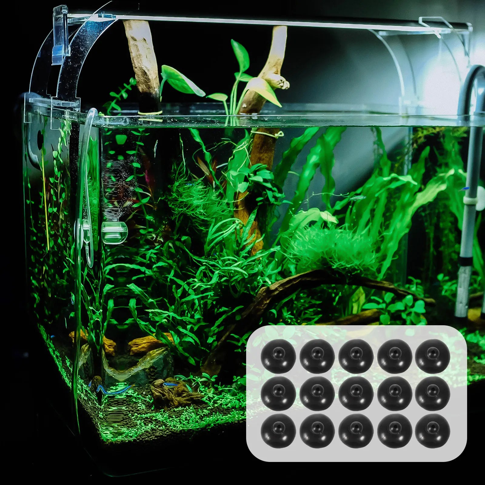 Plastic Suction Cups Aquarium Water Pump Air Pipe Wire Fixing Holder