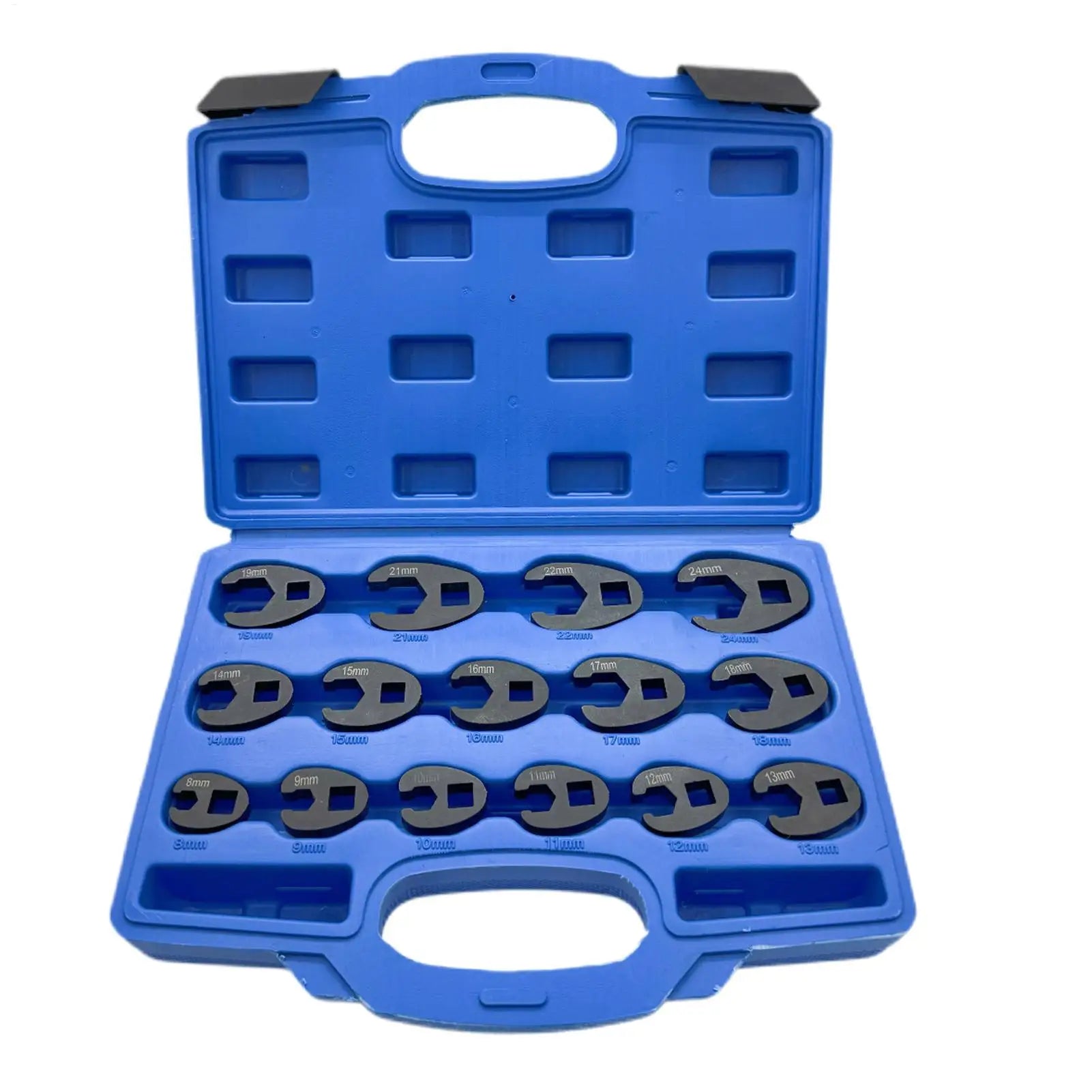 15-Pc Crowfoot Wrench Set 8–32mm | Flare Nut & Ratchet Tool Kit Crowfoot Wrench Set Zpaxo
