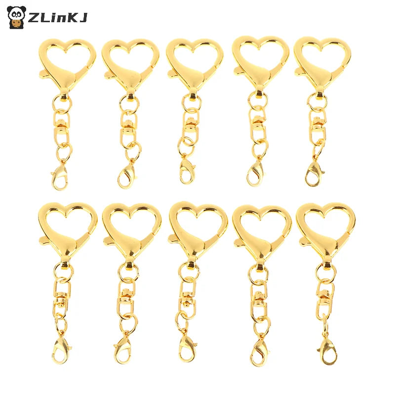 Silver Alloy Heart Shaped Clasp Use It As Keychain Pendant Decoration Zpaxo