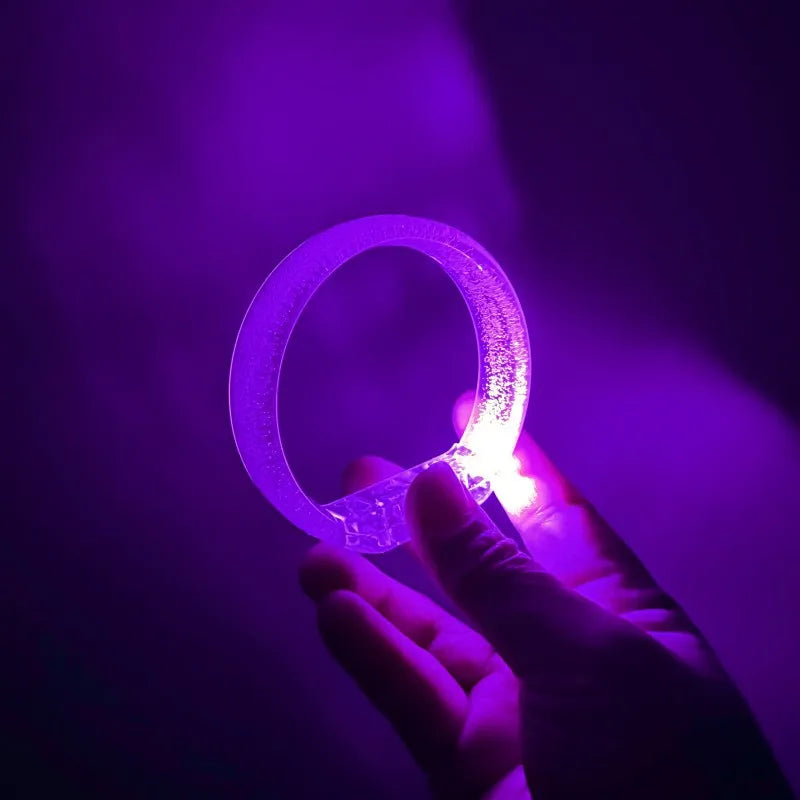 10 30 50 LED Bracelets Customizable Logos Text Suitable Wedding Zpaxo Purple 50pcs
