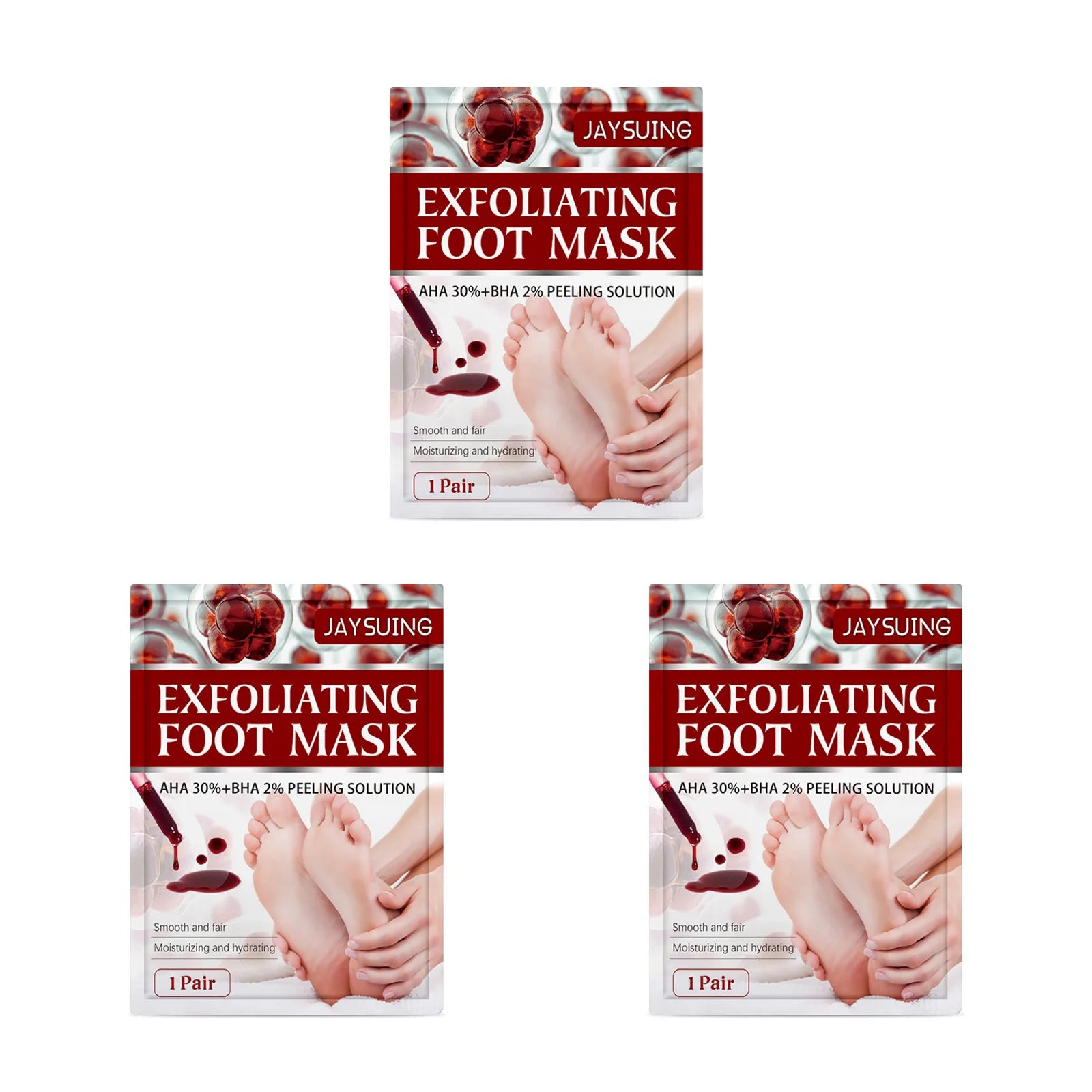 AHA Exfoliating Foot Mask Moisturizing Anti Crack Heel Foot Calluses Dead Skin Remover Smooth & Soft Feet Care Foot Patch Zpaxo 3 Pairs