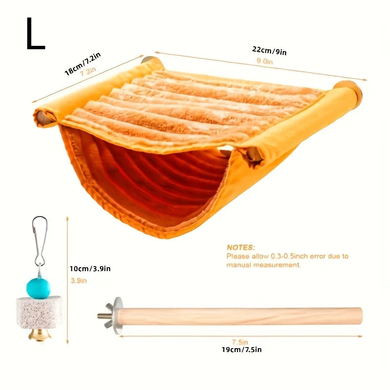 Removable Washable Pet Hanging Hammock Warm Nest Bed Bird Cage Perch