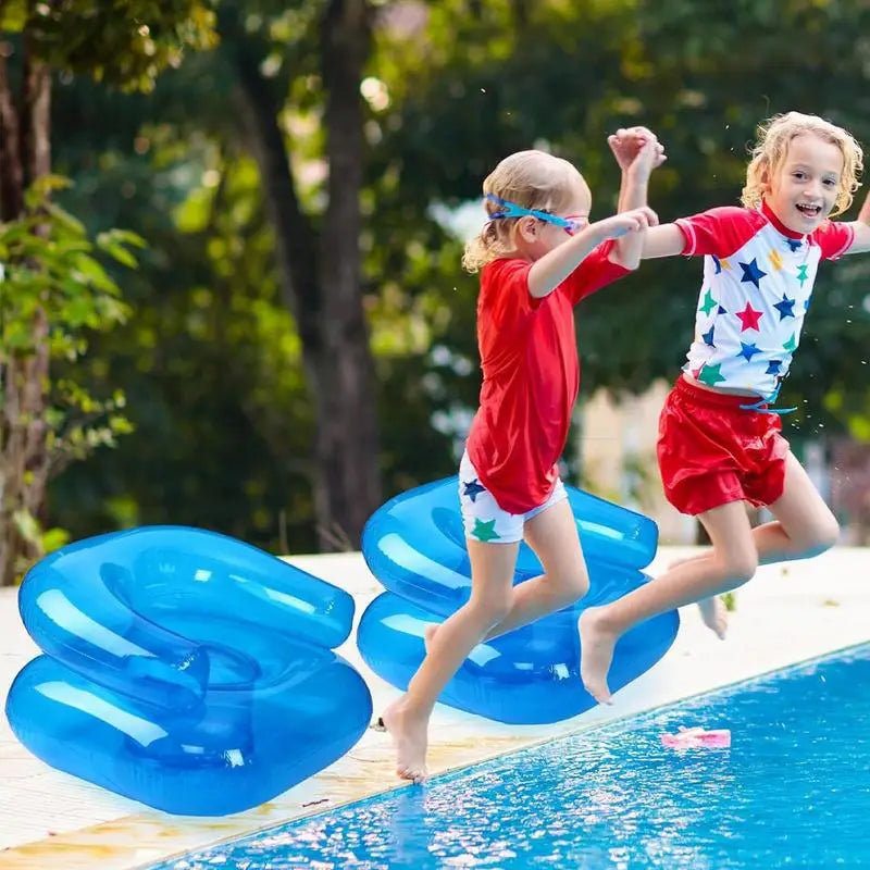 Pool Floats Waterproof Inflatable Booster Seat For Kids 220 Pounds Capacity Comfortable Seating Portable Air Lounger Ergonomic Zpaxo