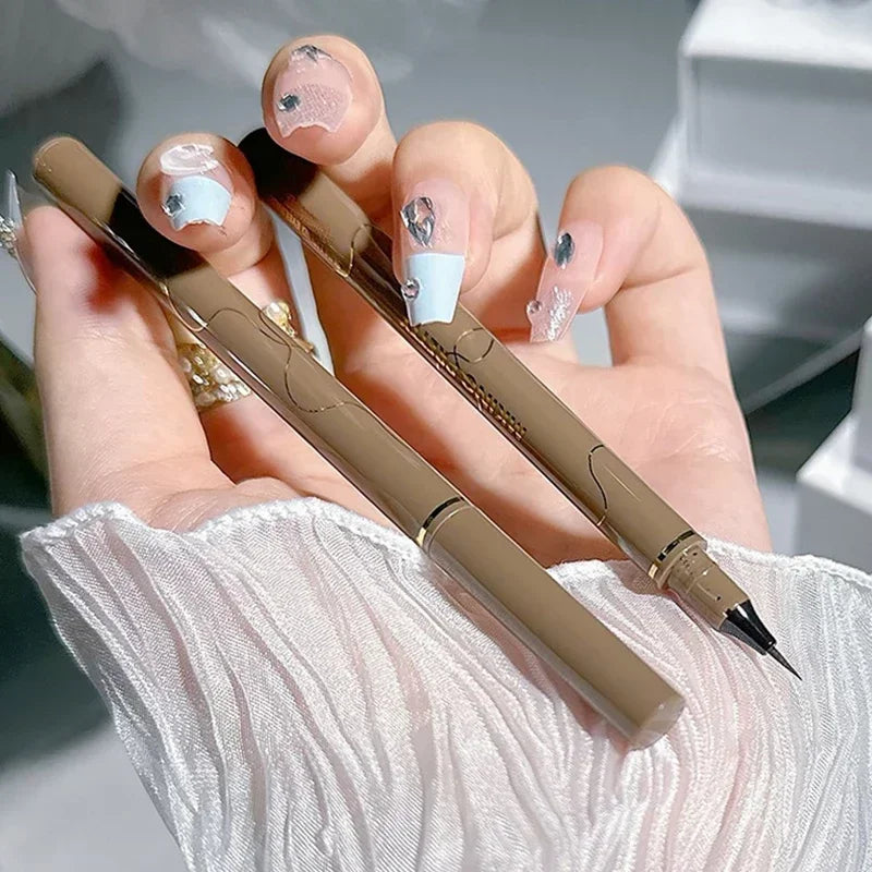Black Brown Waterproof Quick-drying Liquid Eyeliner Ultra-fine Matte Long-lasting Silkworm Eye Liner Pencil Eye Makeup Gifts Zpaxo