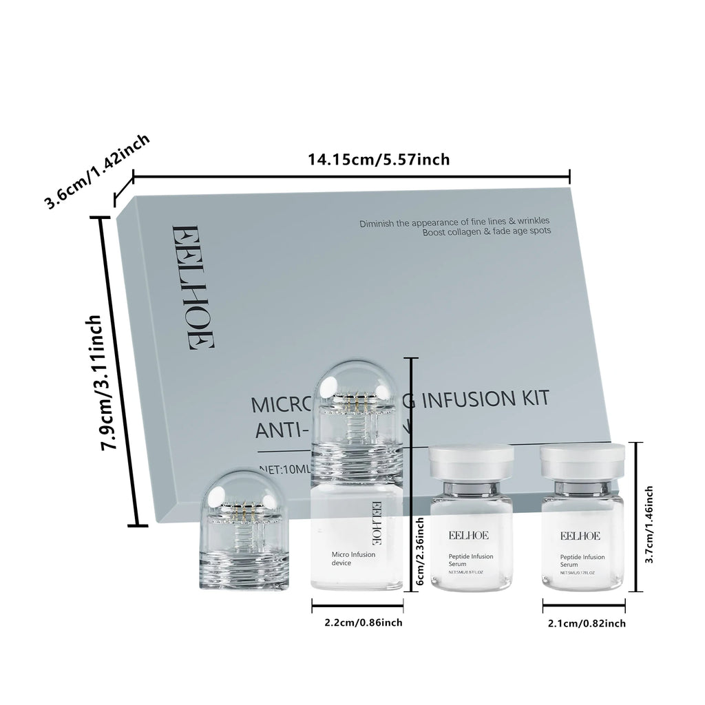 Eelhoe Hyaluronic Acid Microneedling Facial Serum Kit – Firming Facial Serum Kit Zpaxo