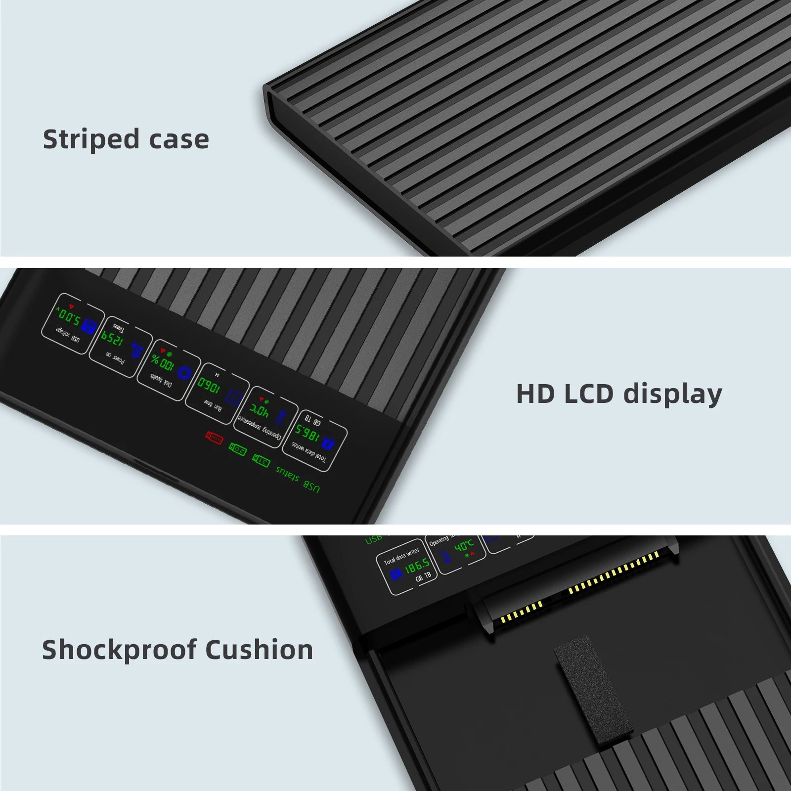 HDD SSD Case 2.5 inch SATA Box USB 3.1 HDD Enclosure 6Gbps Mobile Hard Drive Cases For PC Zpaxo