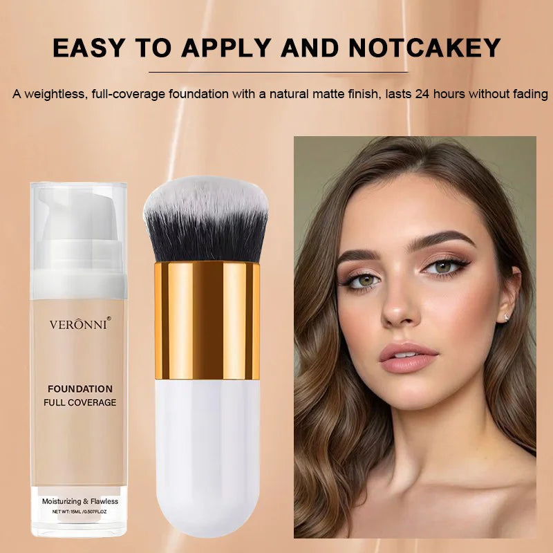 Foundation Cream Lightweight Smooth Makeup Concealer Long-lasting Zpaxo