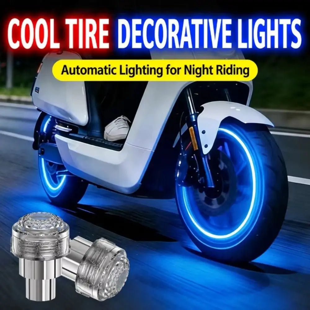 Waterproof Tire Valve Caps Light Single Seven Colors Motion Sensor Zpaxo