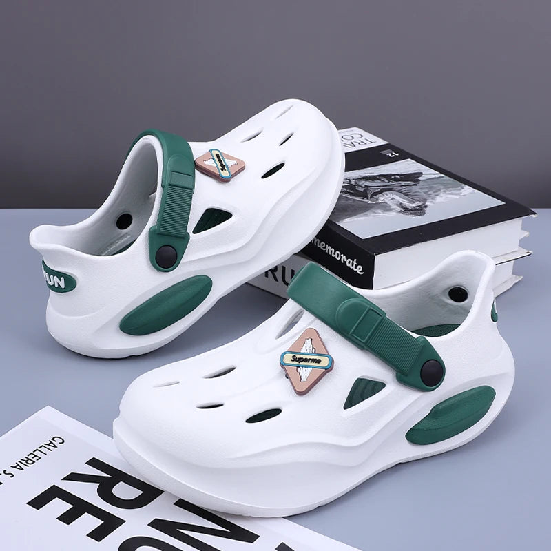 Women's Men's Summer Flip Flops Lightweight Breathable Beach Slippers Zpaxo WHITE 37-38