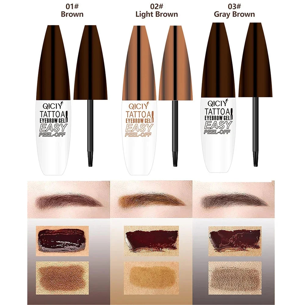 Tearable Eyebrow Gel Cream Waterproof Long Lasting Tattoo Easy Peel