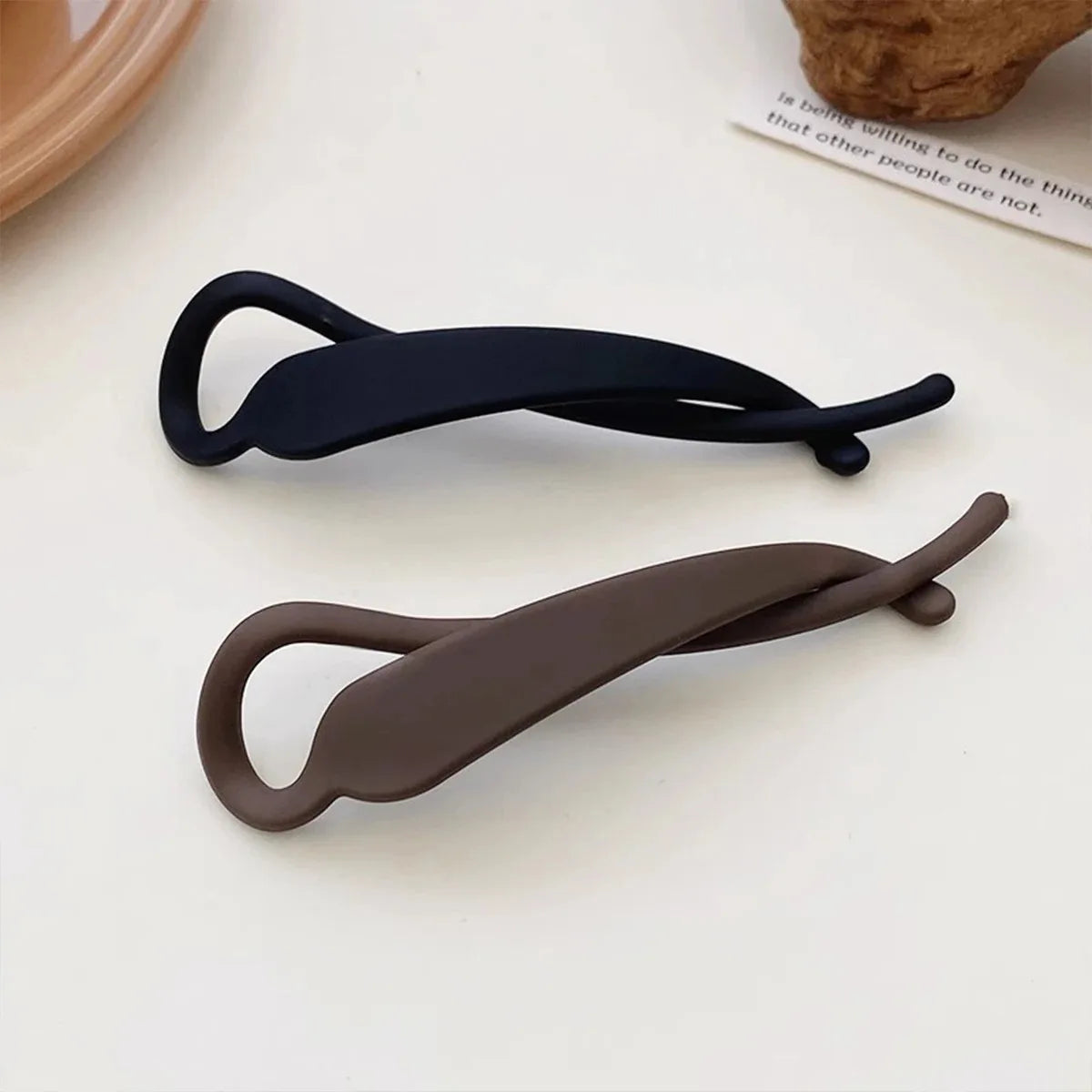 2pcs Simple Fashion Banana Clip Vertical Clip Ponytail Hair Clip Elegant Temperament Hair Accessories for Women to Wear Zpaxo 2pcs Size fits all