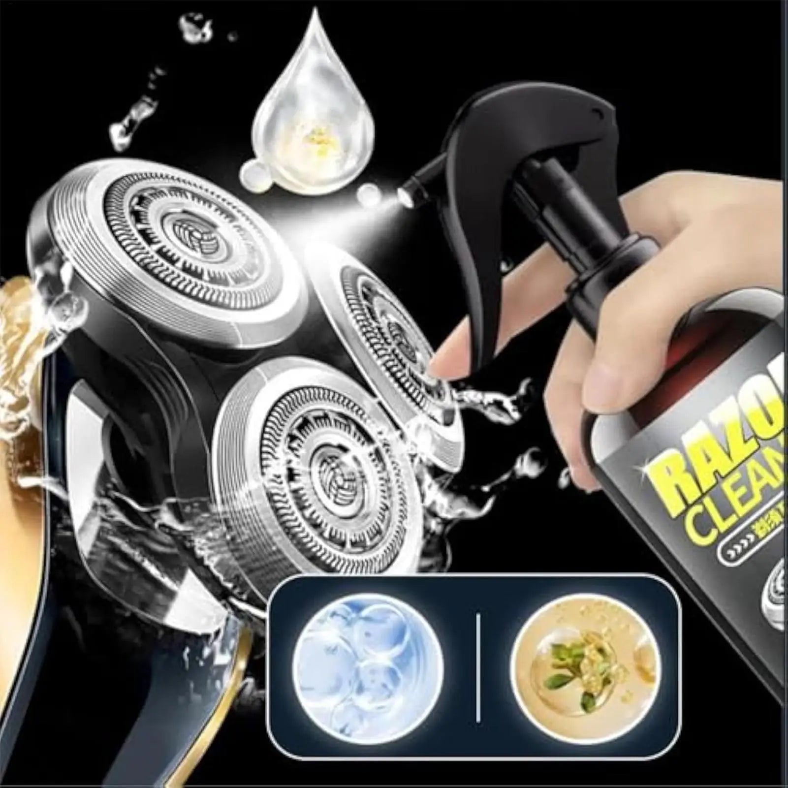 Electric Shaver Cleaning Solution Odorless Razor Cleaner Spray