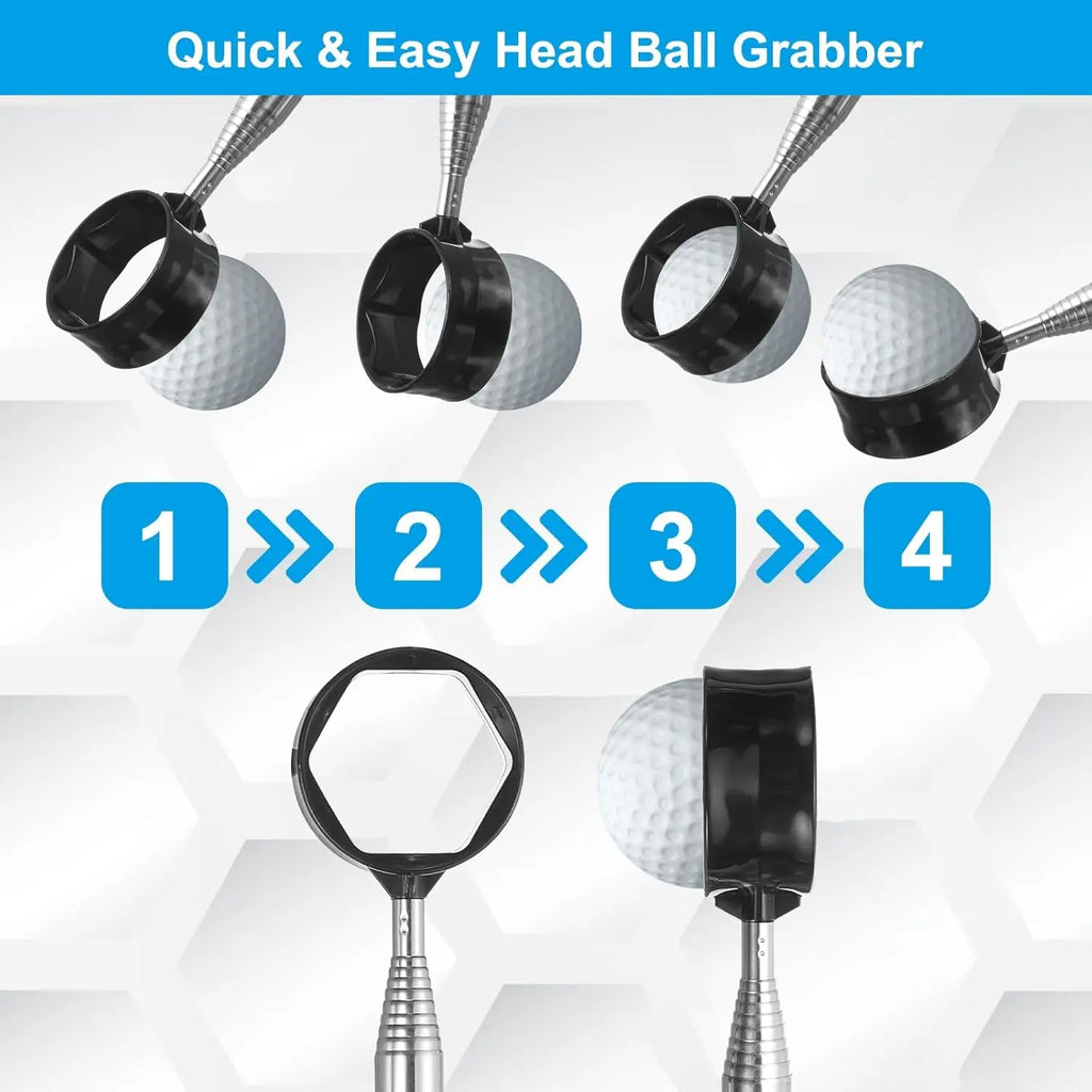 Telescopic Golf Ball Retriever – Extendable Aluminum Shaft