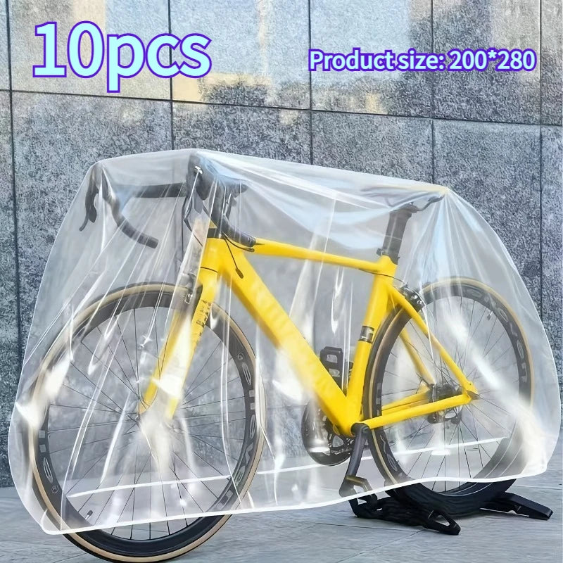 Durable Transparent PVC Bicycle Cover Waterproof Easy Install Road