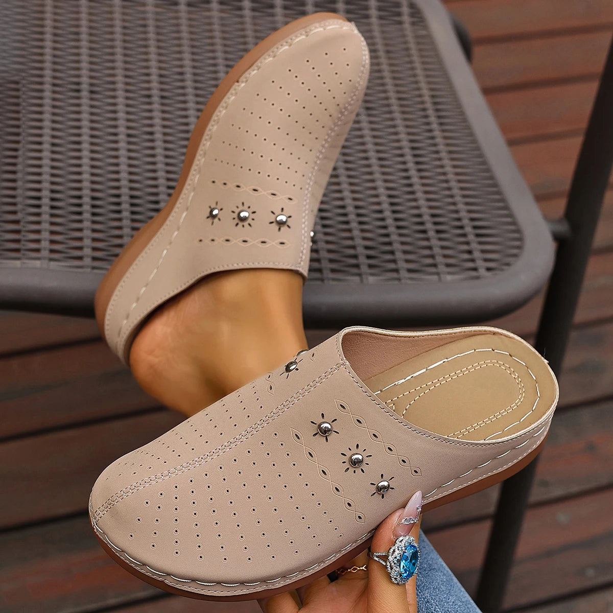 Women Slippers Summer Platform Hollow Outdoor Beach Shoes Woman Slip