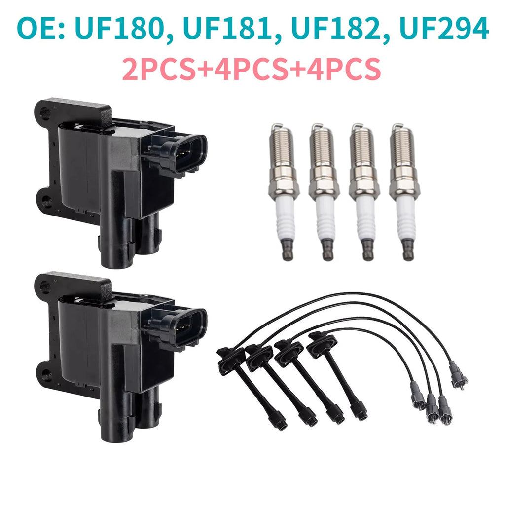 Ignition Coils Spark Plugs Wires UF180 Toyota Camry RAV4 Solara Car