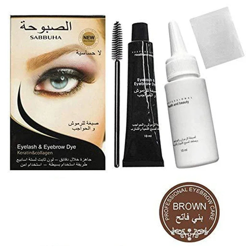 1 PC Professional Series Eyelash Eyebrow Dye Gel 15-minute Fast Tint Easy Dye Eyelash Brown Black Color Tint Cream Kit Zpaxo Brown