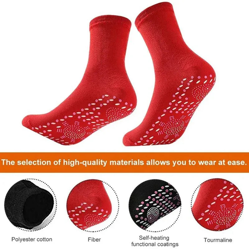 Self-Heating Tourmaline Thermal Socks – Men & Women