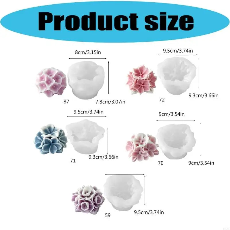 Safe Silicone Hydrangea Mould Baking Party Decoration
