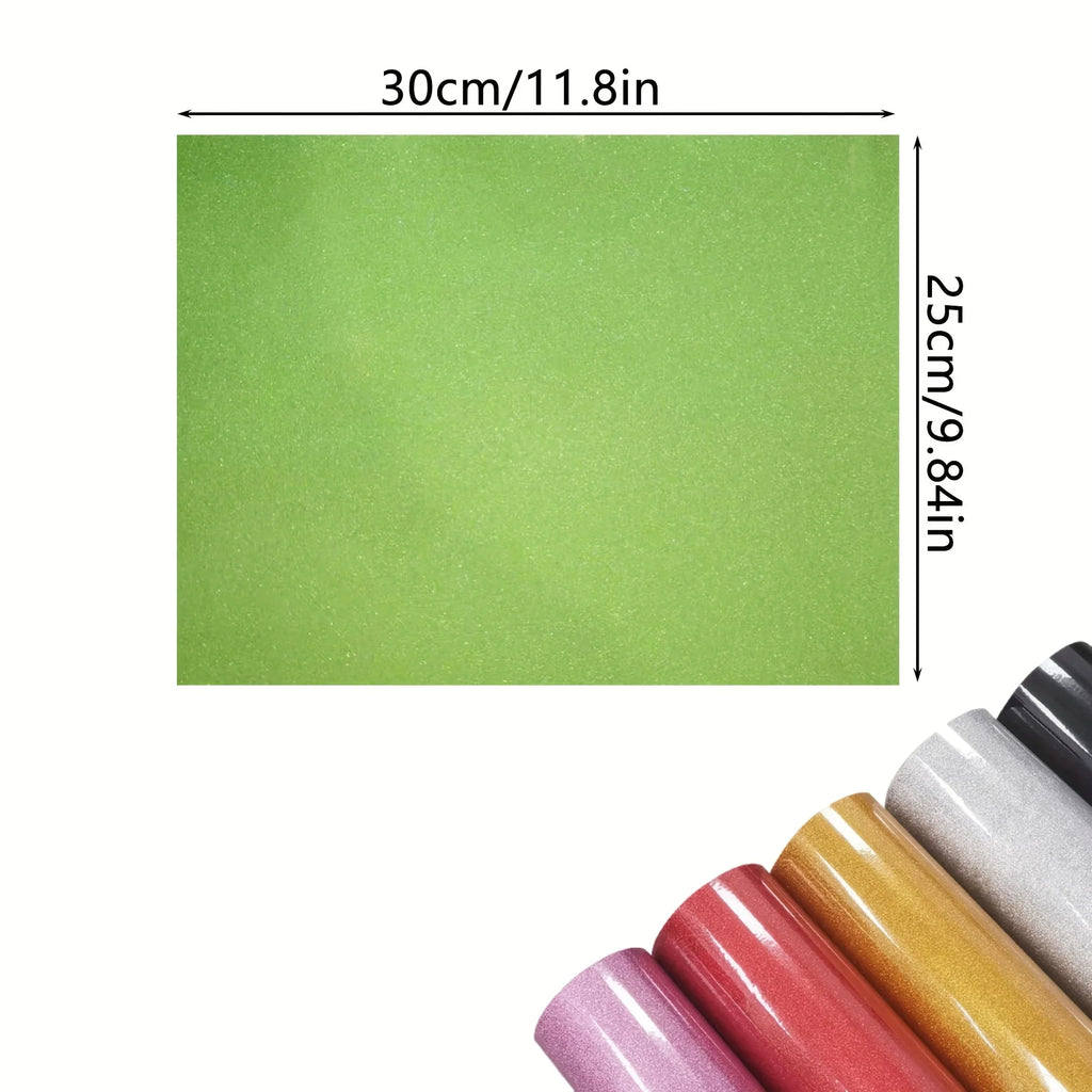 20 Sheets Glitter Heat Transfer Vinyl, Iron-on Vinyl Glitter HTV Perfect for Heat Press on T-Shirts, Clothes, Bags, Pillows Zpaxo